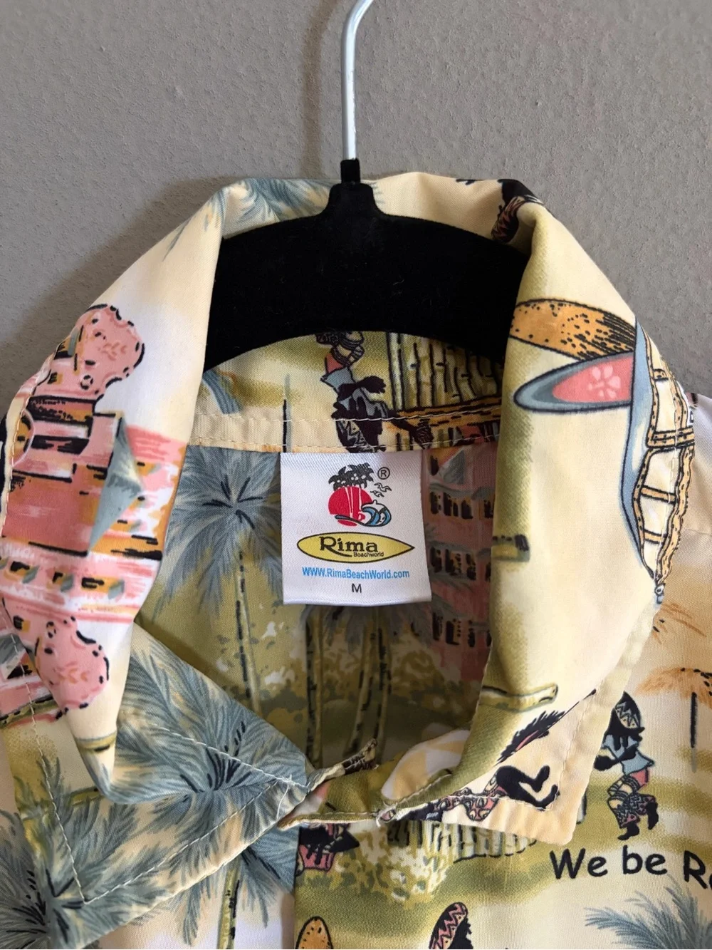 Rima Caribbean Life Casual Button Down Shirt Short Sleeve Tropical Beach Resort - Picture 6 of 11